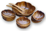 Shell Shaped Salad Bowl Set
