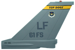 61 FS F-16C Tail Flash