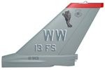 13 FS F-16C Tail Flash