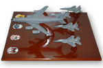 KC-135 and F-15C Miniatures on a Flatform Base