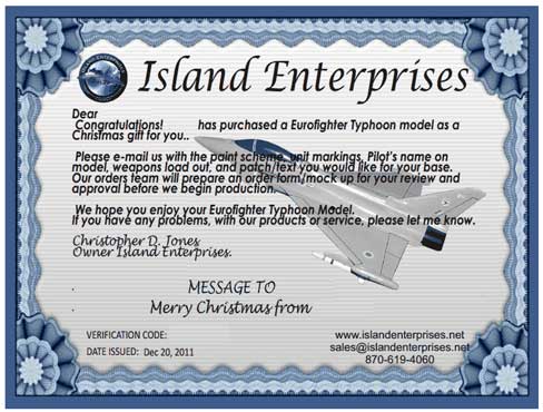 F15E Gift Certificate